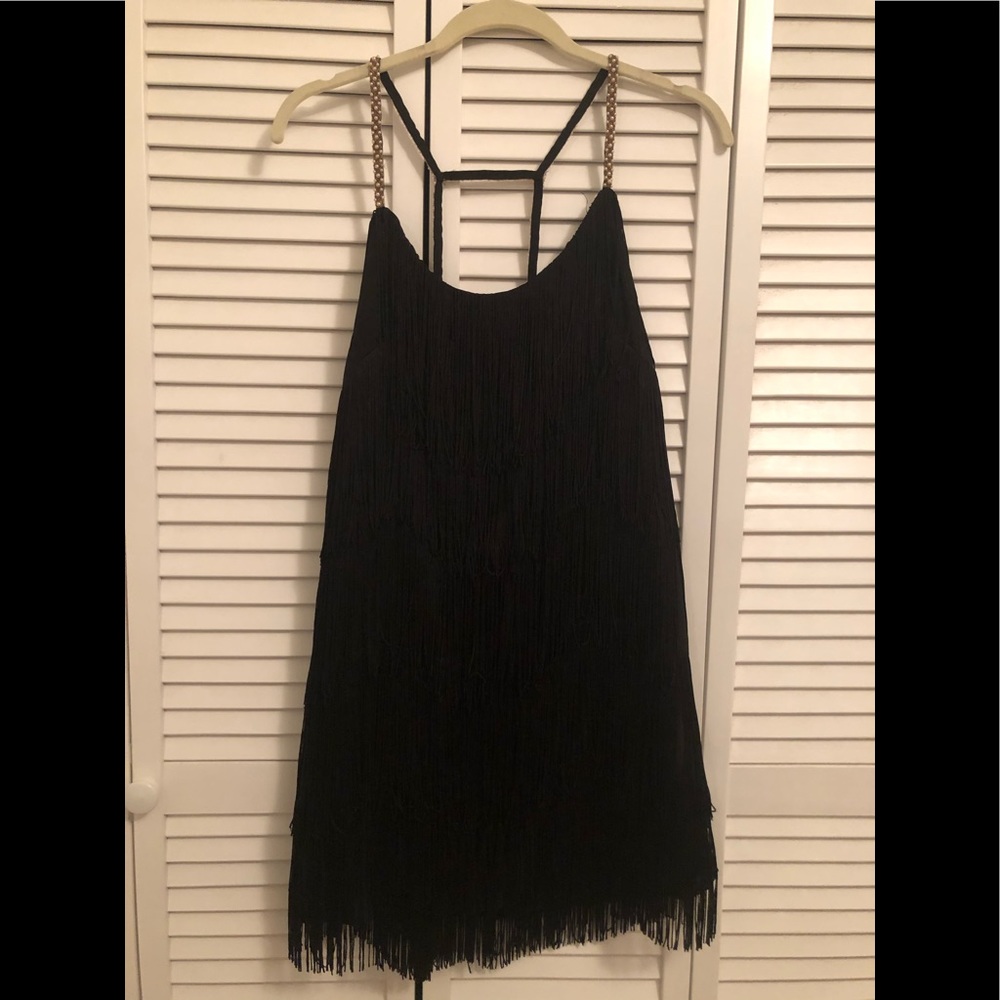 Ark & co black flapper dress, small